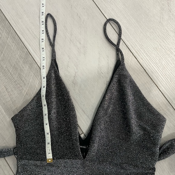 Forever 21 Metallic Glitter knit pantsuit w/belt-Size M (dimensions in photos) - Picture 8 of 8